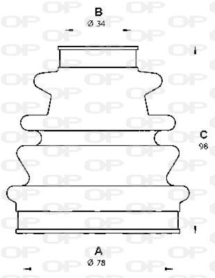 OPEN PARTS Комплект пылника, приводной вал SJK7199.00